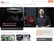 Tablet Screenshot of ontime-technicalservices.com
